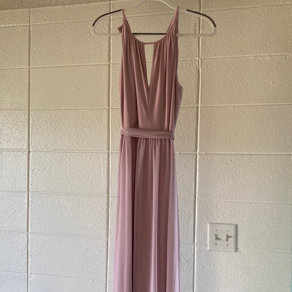 Social Bridesmaids Blush Sleeveless Gown